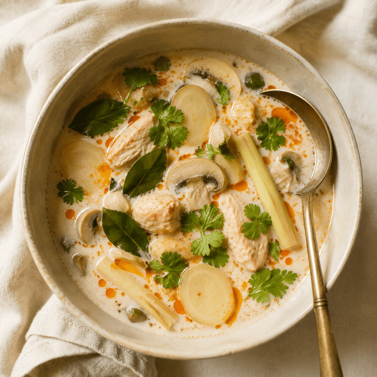 Coconut Galangal Chicken Soup